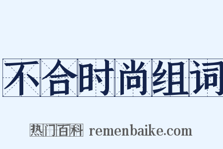不合时尚组词是什么意思的图片